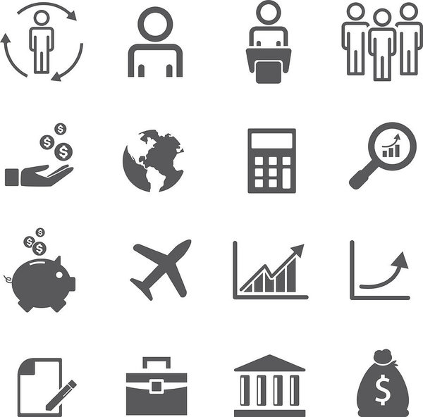 600x592 Business Icons, Management Human Resources