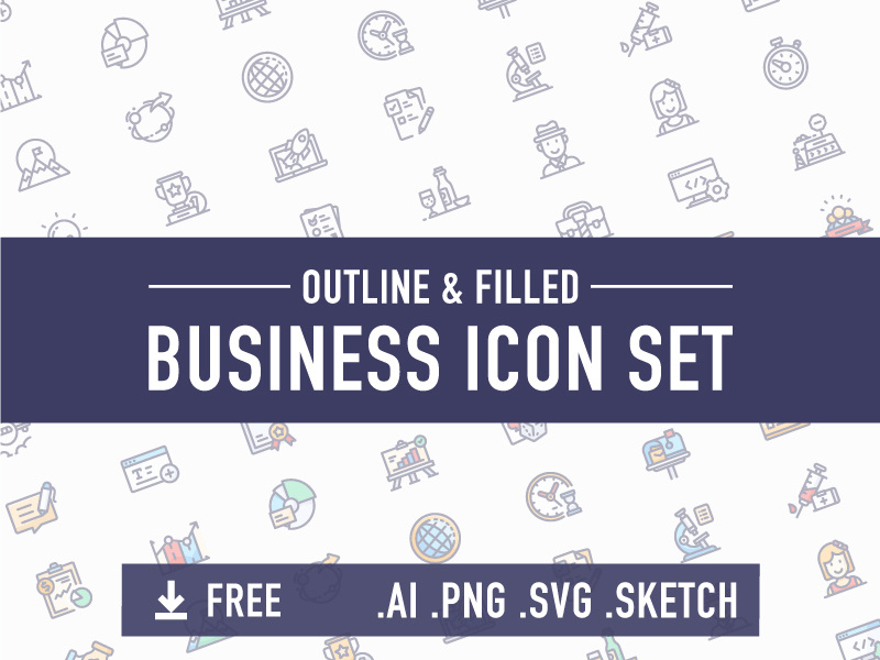 800x600 Business Icons Set Freebie