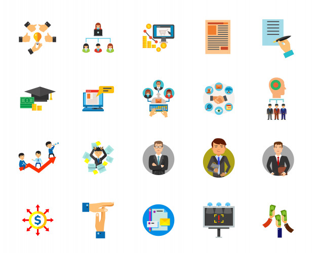 626x500 Business Icon Set Vector Free Download