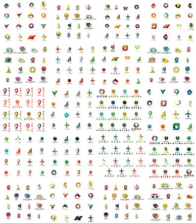 396x450 Logo Huge Mega Collection, Abstract Geometric Business Icon Set