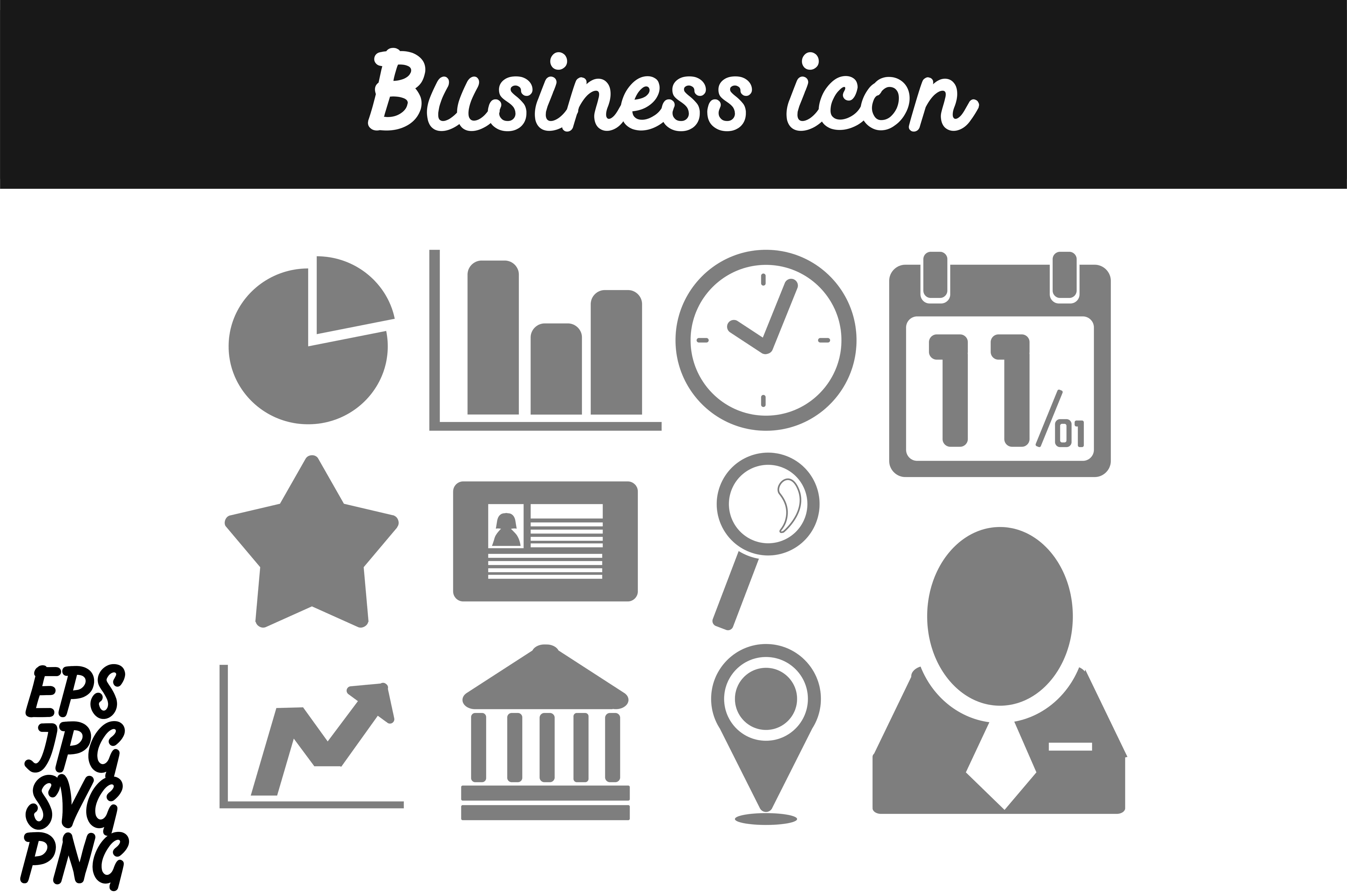 7514x5000 Bundle Business Icon Set Vector Image Graphic