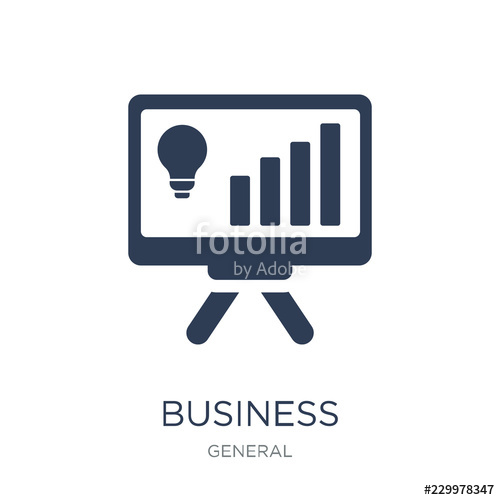 500x500 Business Intelligence Icon Trendy Flat Vector Business