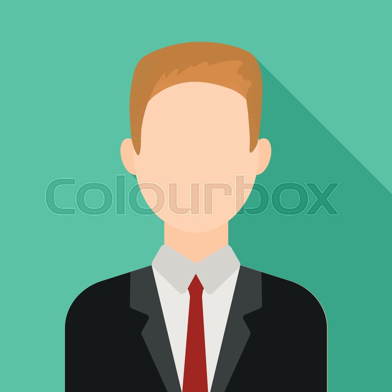 800x800 Businessman Icon Flat Single Stock Vector Colourbox