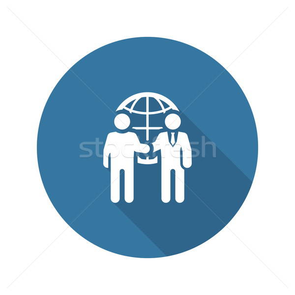 600x600 Business Meeting Icon Flat Design Vector Illustration Vadym