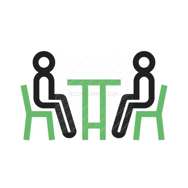 600x600 Meeting Line Green Black Icon