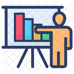 256x256 Business Model Icon Of Colored Outline Style