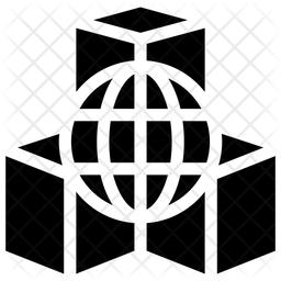 256x256 Business Model Icon Of Glyph Style