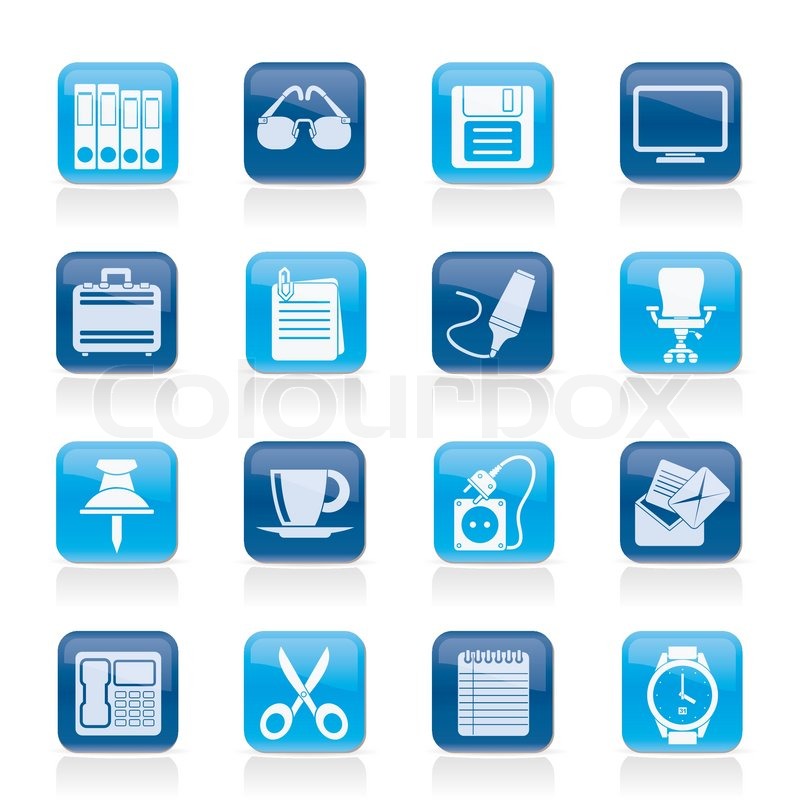 Business And Office Objects Icons 800x800 Business And Office Objects Icons
