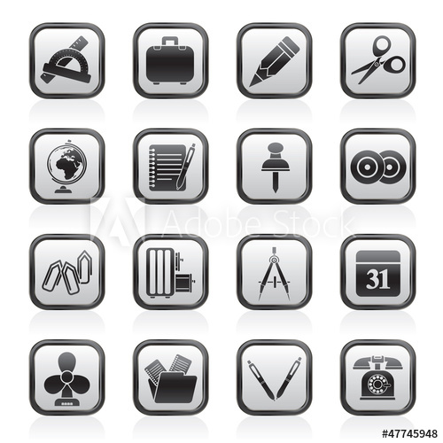 Business And Office Objects Icons 500x500 Business And Office Objects Icons