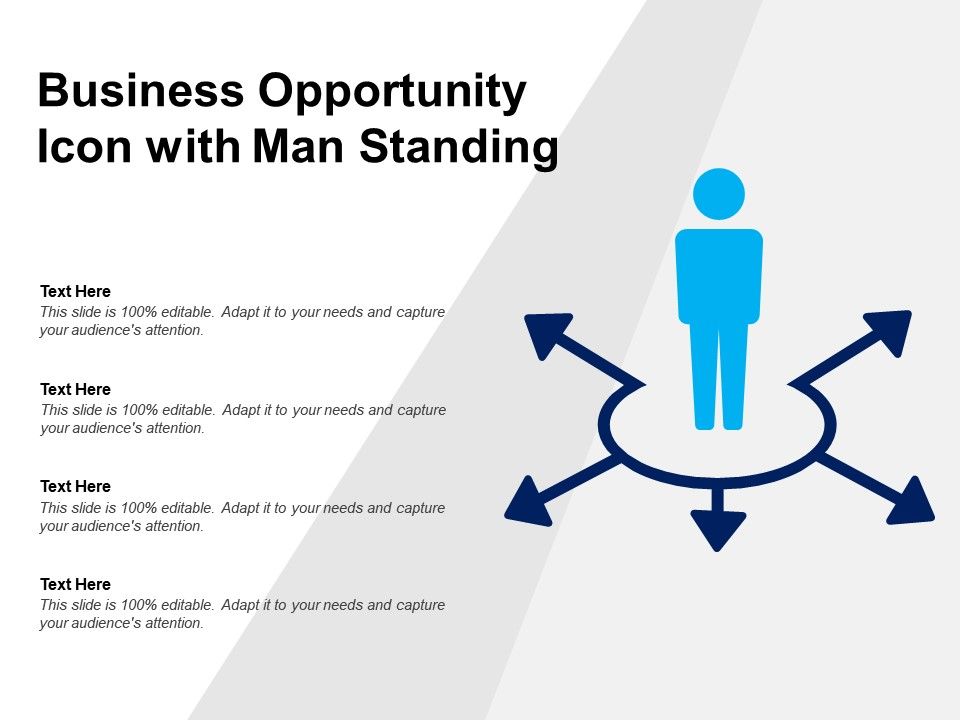 960x720 Business Opportunity Icon With Man Standing Powerpoint Templates
