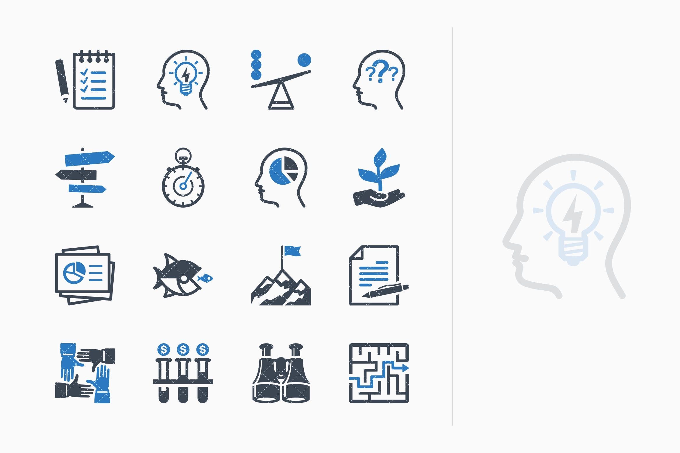 2340x1560 Business Management Icons Set