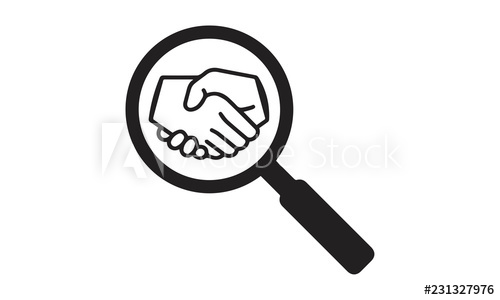 500x300 Search Business Partner Icon Vector