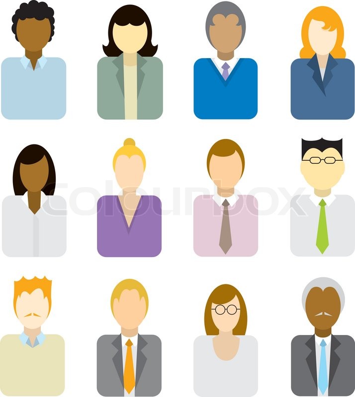 Business People Icons Multi Ethnic Stock Vector Colourbox 714x800 Business People Icons Multi Ethnic Stock Vector Colourbox