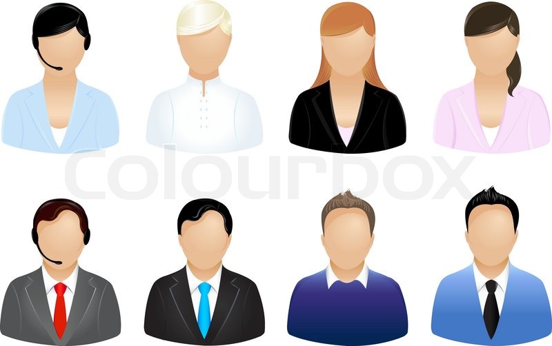 Set Of Business People Icons, Isolated Stock Vector Colourbox 800x502 Set Of Business People Icons, Isolated Stock Vector Colourbox