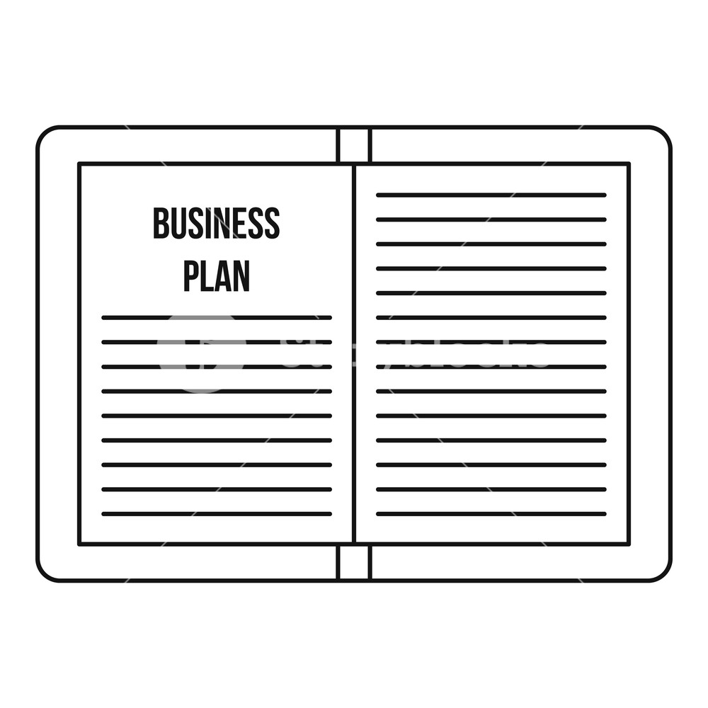 1000x1000 Business Plan Icon Outline Illustration Of Business Plan Icon
