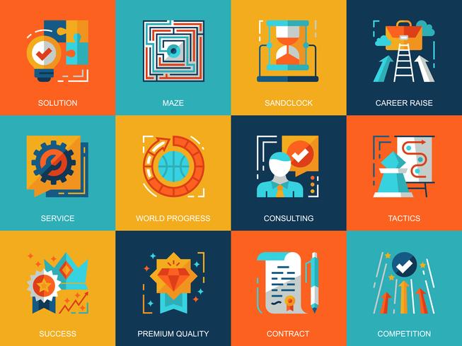 Business Process Icon Set 653x490 Business Process Icon Set