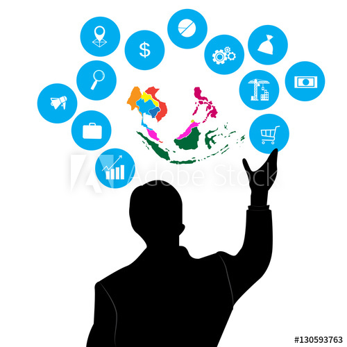 500x500 Business Strategy Icon, Business Concept Icon, Illustration