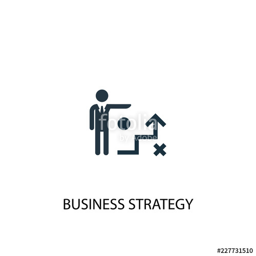 500x500 Business Strategy Icon Simple Element Illustration Business