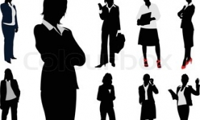 280x168 Silhouette Businesswoman Icon Vector Free Images