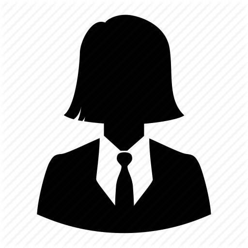 512x512 Avatar, Business, Businesswoman, Haircut, Silhouette, User, Woman Icon