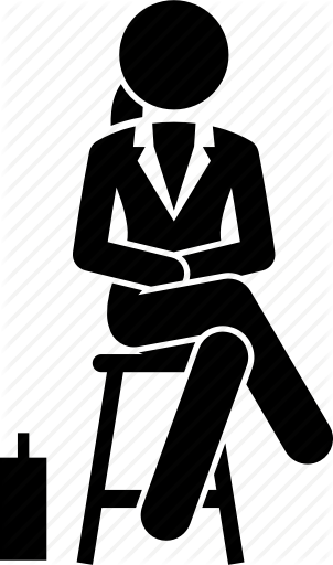 302x512 Business, Businesswoman, Chair, Interview, Sitting, Woman Icon