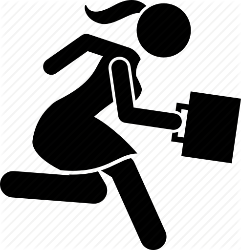 493x512 Business, Businesswoman, Running, Rushing, Woman, Work Icon