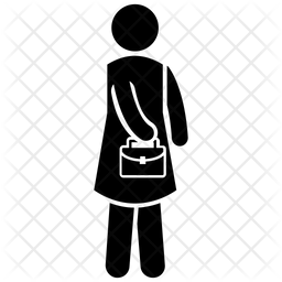 256x256 Business Women Icon Of Glyph Style