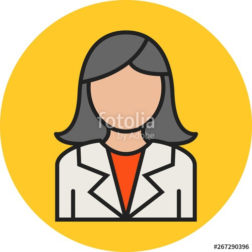 500x500 Business Woman Line Filled Icon Stock Image And Royalty Free