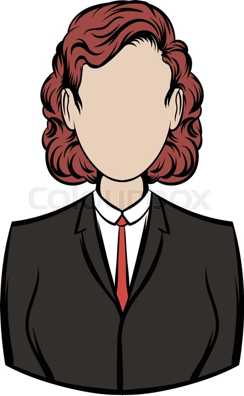 494x800 Business Woman Icon In Cartoon Style Stock Vector Colourbox