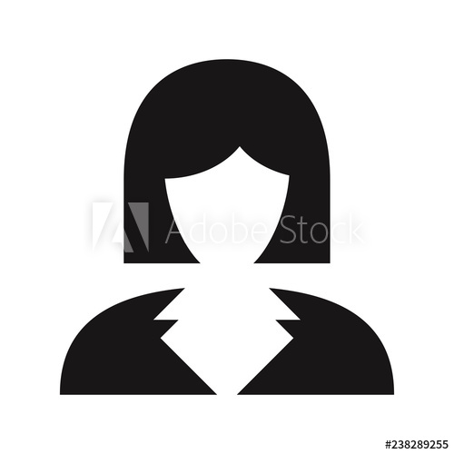 500x500 Business Woman Icon Vector Avatar Symbol Female Sign Isolated