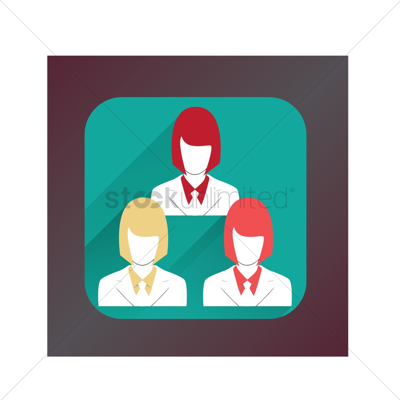 1300x1300 Three Business Women Icon Vector Image