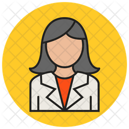 256x256 Business Women Icon Of Colored Outline Style