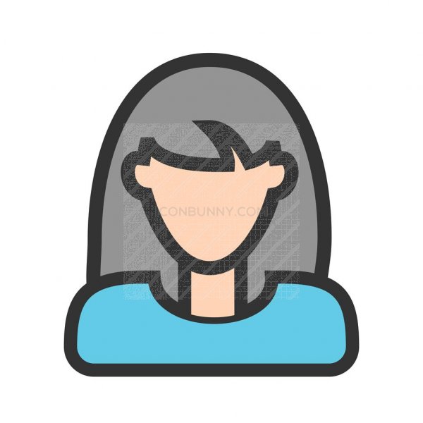 Business Woman Line Filled Icon 600x600 Business Woman Line Filled Icon