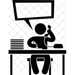 256x256 Busy Employee Icon Of Glyph Style