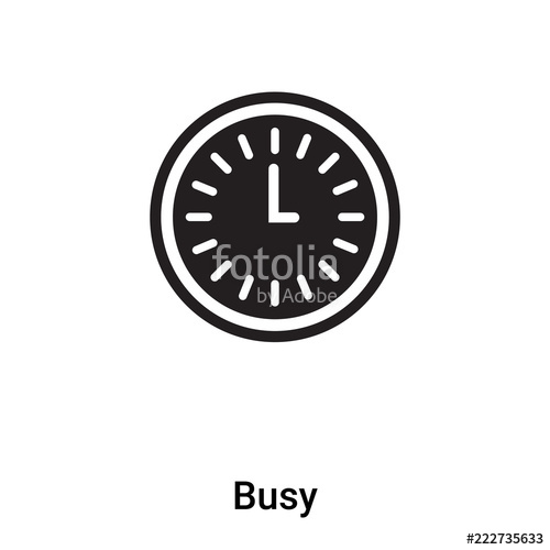 500x500 Busy Icon Vector Isolated On White Background, Logo Concept