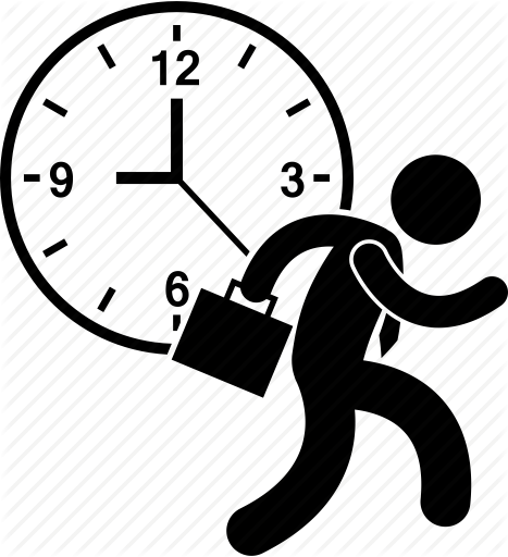 467x512 Busy, Clock, Employee, Hectic, Lifestyle, Nine To Five, Stress Icon