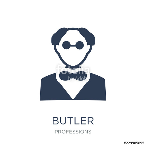 500x500 Butler Icon Trendy Flat Vector Butler Icon On White Background