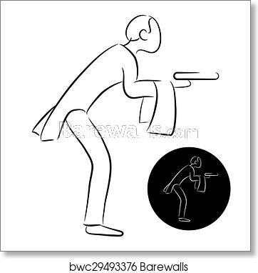 362x382 Cartoon Butler Icon, Art Print Barewalls Posters Prints