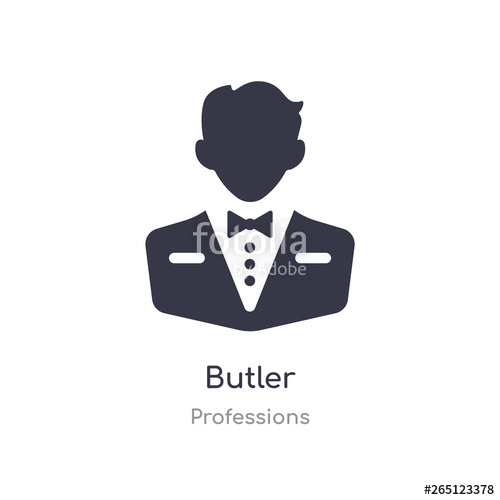 500x500 Butler Icon Isolated Butler Icon Vector Illustration