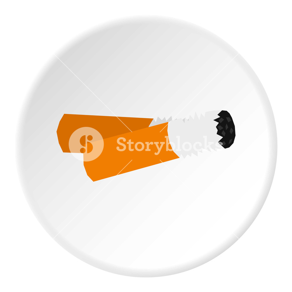 1000x1000 Cigarette Butt Icon Flat Illustration Of Butt Icon For Web Design