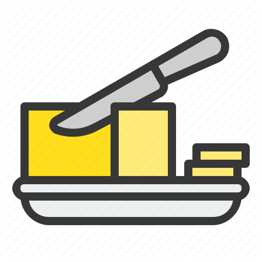 512x512 Bakery, Butter, Cut, Gastronomy, Restaurant, Shop Icon