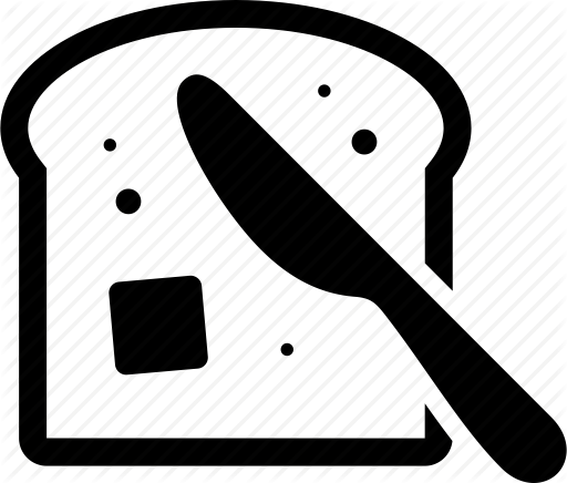 512x436 Bread, Bread And Butter, Butter, Knife, Toast Icon