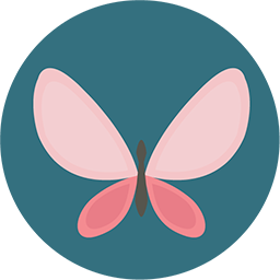256x256 Butterfly Icon Download Flat Round Icons Iconspedia