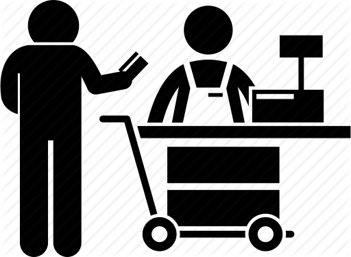 512x375 Buy, Cart, Cashier, Furniture, Paying, People, Purchase Icon