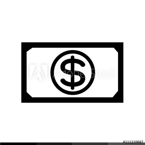 500x500 Money Icon Con Illustration Design