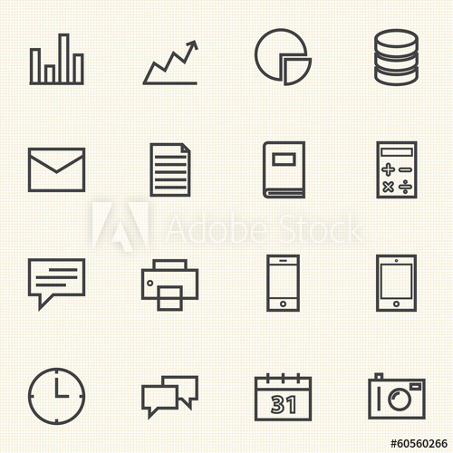 500x500 Simple Business And Finance Icon Sets Line Icons