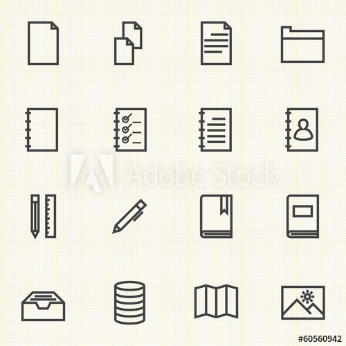 500x500 Simple Documents And Library Icon Sets Line Icons
