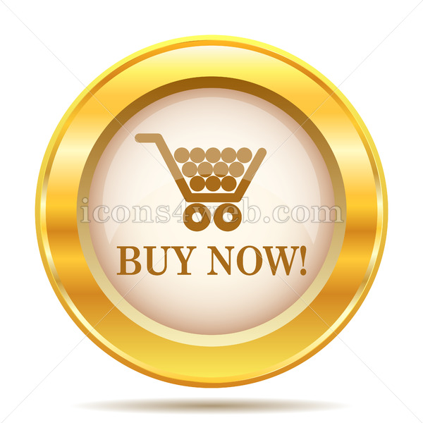 600x600 Buy Now Shopping Cart Golden Button