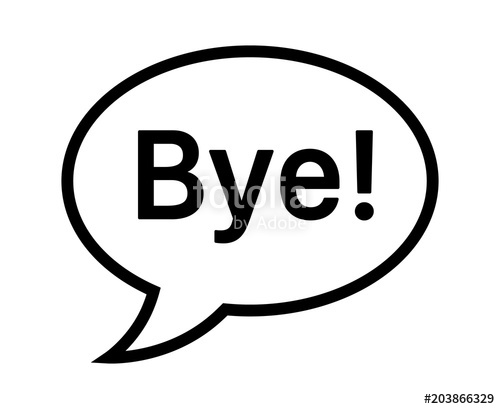 500x409 Cartoon Speech Bubble Or Dialogue Balloon With The Word Bye