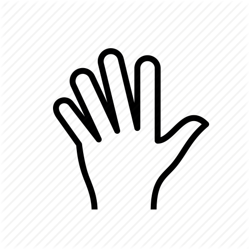 512x512 Bye, Fingers, Hand, Hello, Wave Icon